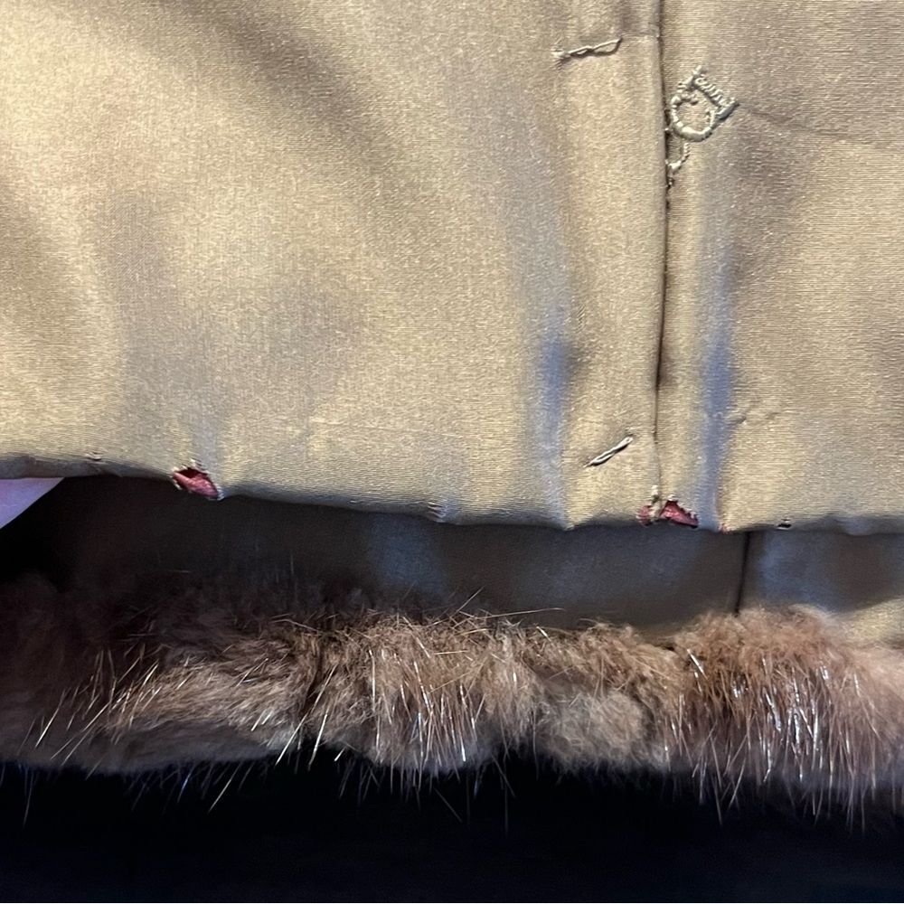 Vintage Nina Ricci Natural Female Let Out Mink Fur Coat Size M Genuine Womens - Picture 13 of 16